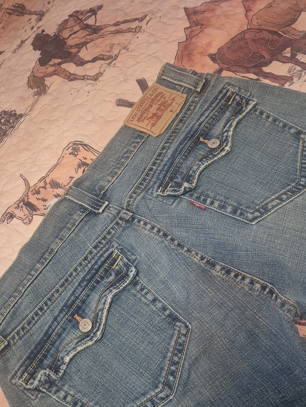 Levi's Light Blue Denim Jeans with Back Botton Pockets